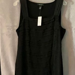 Black top with sheer layers